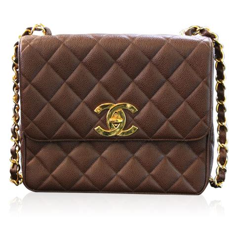 chanel brown caviar bag|CHANEL Caviar Quilted Small Coco Handle Flap Dark Brown .